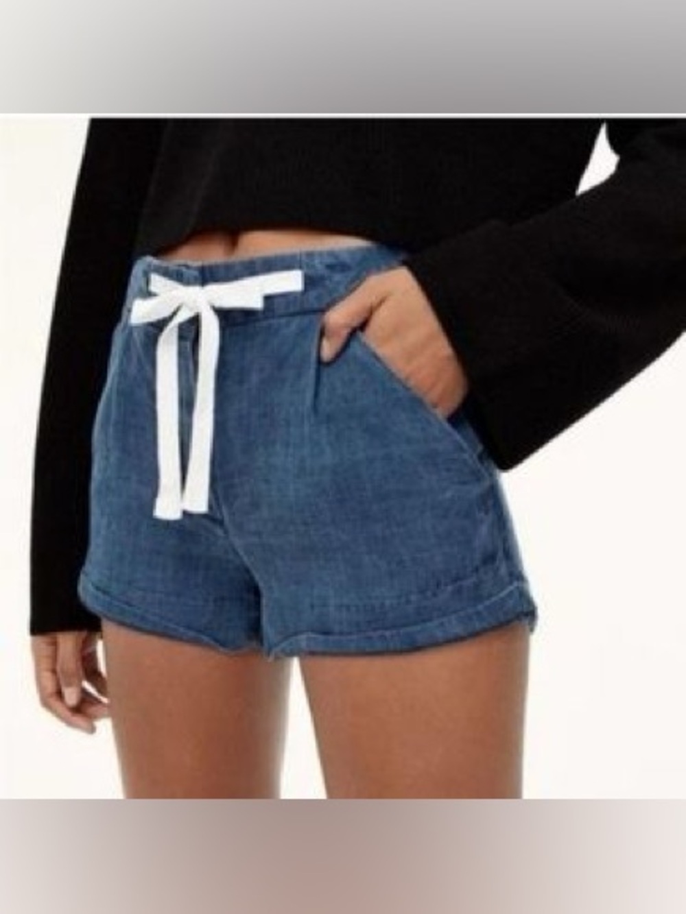 Wilfred by Aritzia linen-blend Denim Shorts